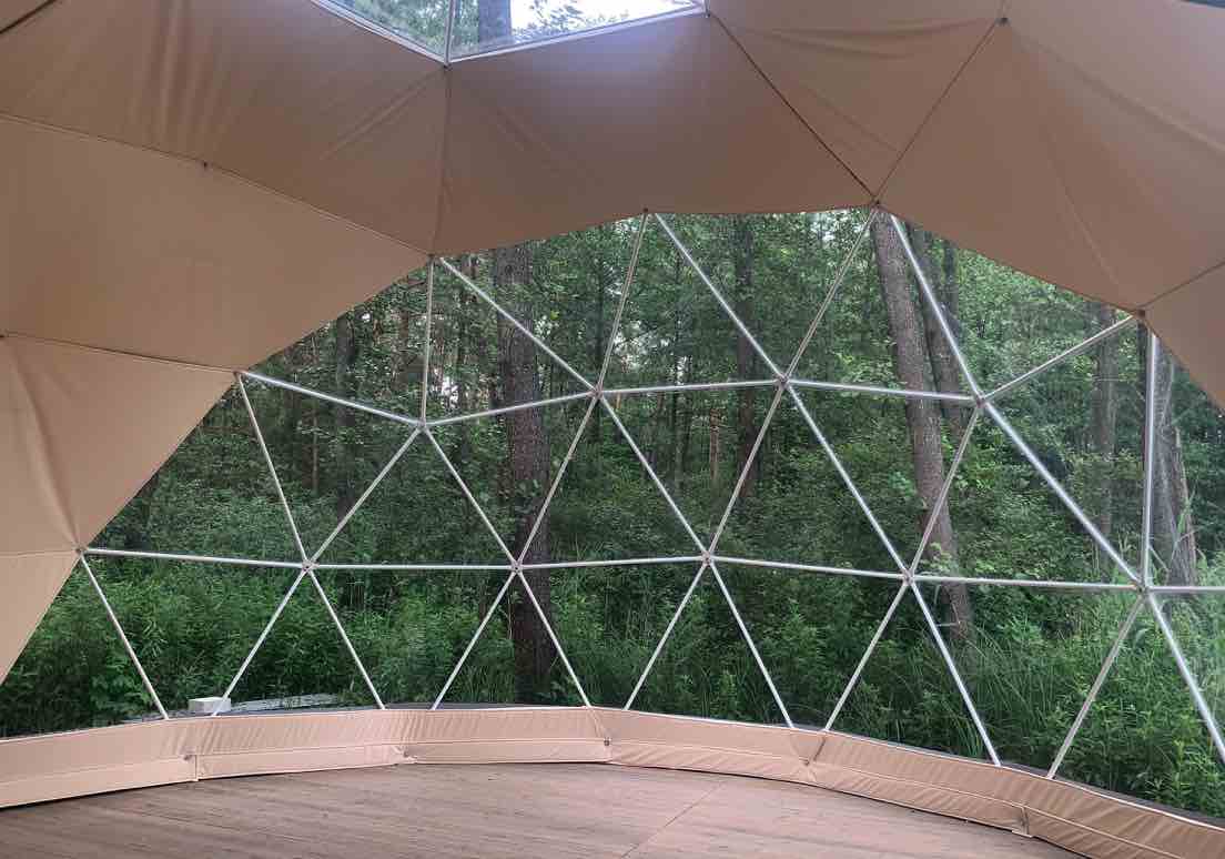 s4 s4Glamping łukowy tent Wood Dome nowoczesny domek glampingowy namiot tiny house home modern hause łukową drewniana MTS Poland s4