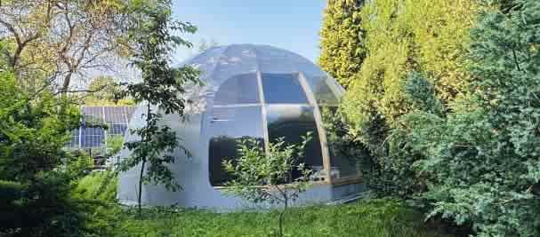s4 s4Glamping łukowy tent Wood Dome nowoczesny domek glampingowy namiot tiny house home modern hause łukową drewniana MTS Poland s4